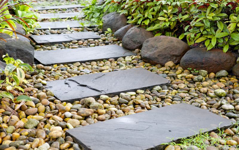 Walkway with Patterned Pavers